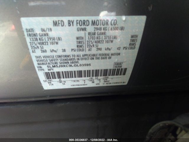 5LM5J9XC9LGL03595 Lincoln Aviator Black Label