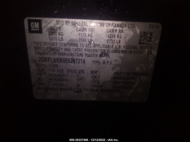 2GKFLWEK8E6297214 GMC Terrain Sle