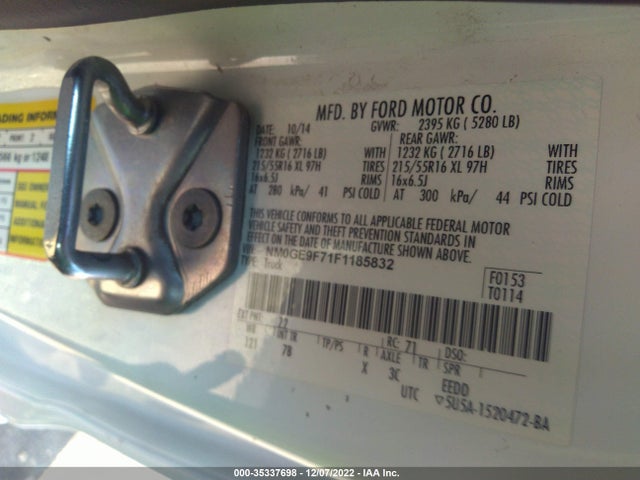2015 Ford Transit Connect, VIN: NM0GE9F71F1185832