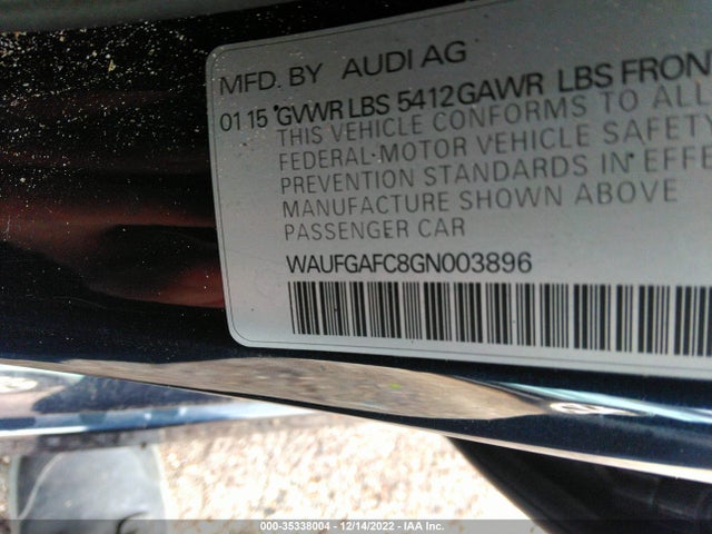 WAUFGAFC8GN003896 Audi A6 3.0t Premium Plus