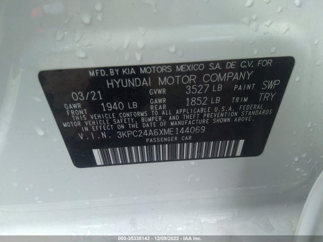 2021 Hyundai Accent, VIN: 3KPC24A6XME144069