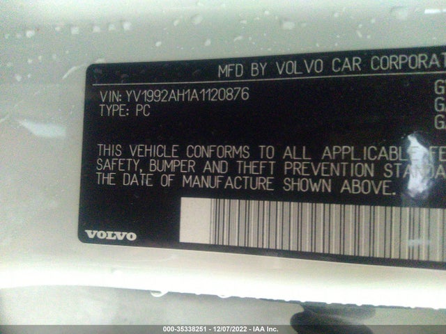 Volvo S80 I6 Turbo 2010 YV1992AH1A1120876 Image 9