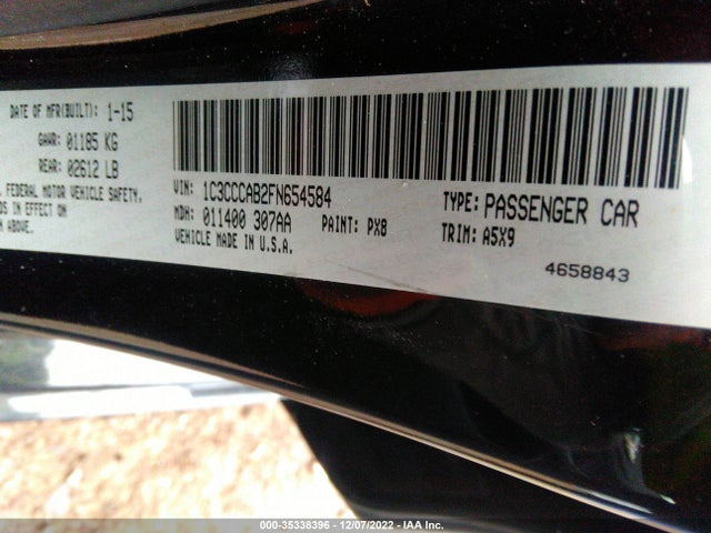 1C3CCCAB2FN654584 Chrysler 200 Limited