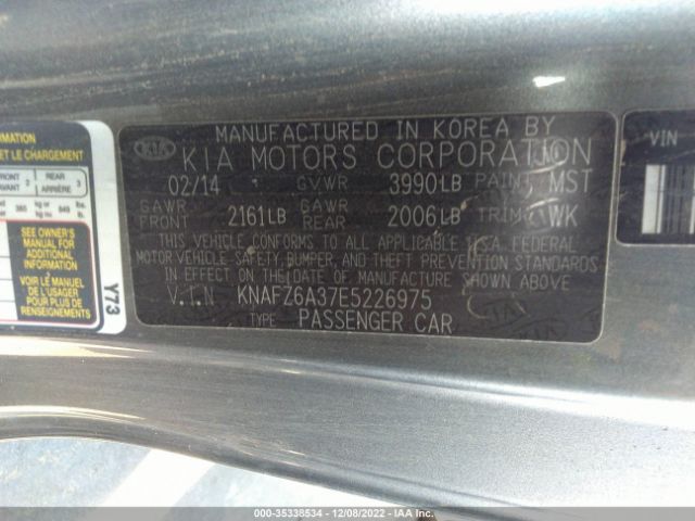 KNAFZ6A37E5226975 KIA Forte Koup Sx