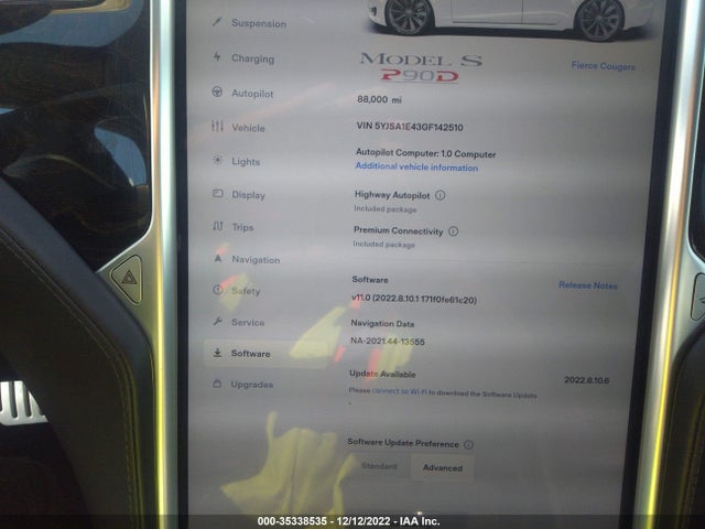 Tesla MODEL S 2016 5YJSA1E43GF142510 Image 7
