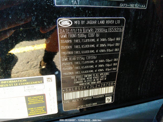 Land Rover Discovery Se 2020 SALRG2RV3L2428708 Image 10