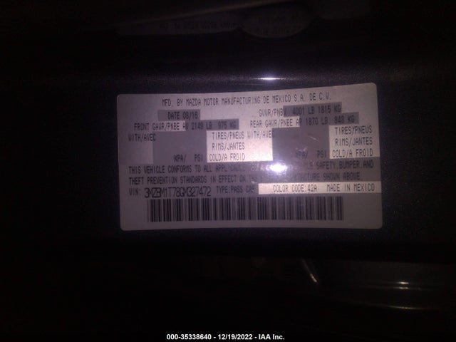 2016 Mazda 3, VIN: 3MZBM1T78GM327472