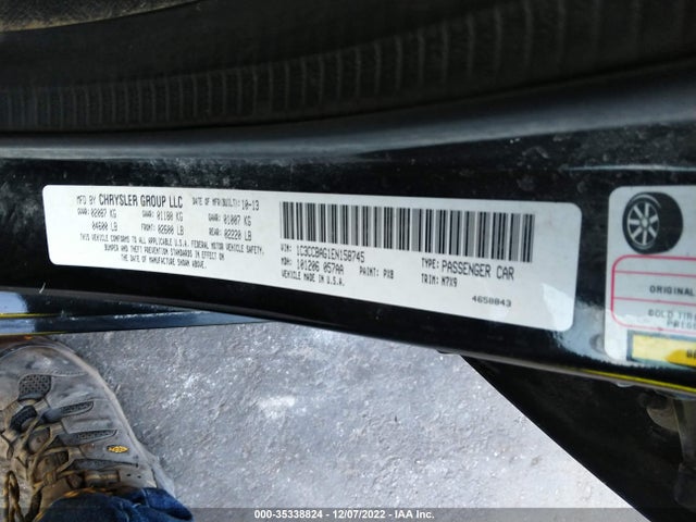 Chrysler 200 LX 2014 1C3CCBAG1EN158745 Image 10
