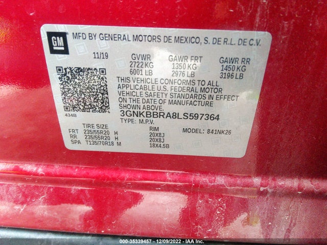 2020 Chevrolet Blazer, VIN: 3GNKBBRA8LS597364