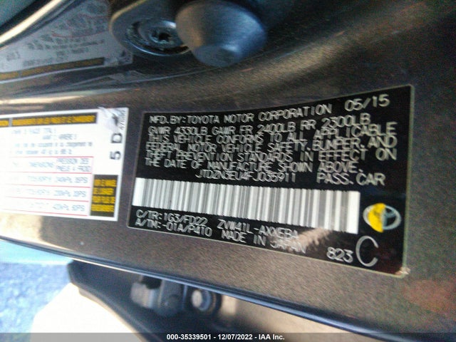 2015 Toyota Prius, VIN: JTDZN3EU4FJ035911