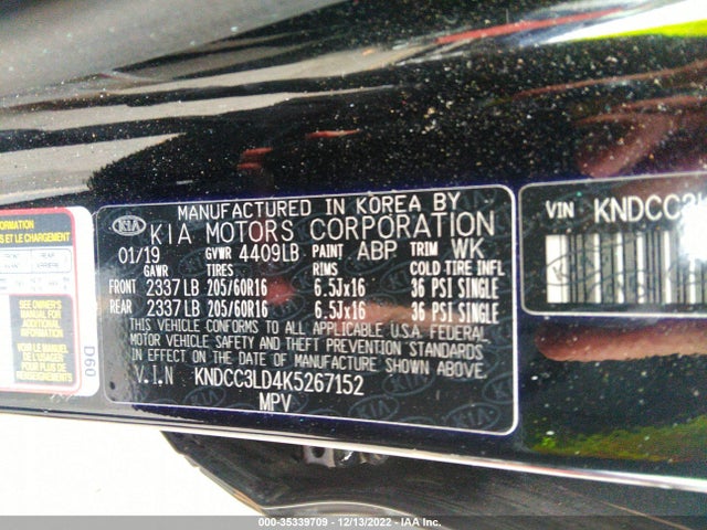 2019 Kia Niro, VIN: KNDCC3LD4K5267152