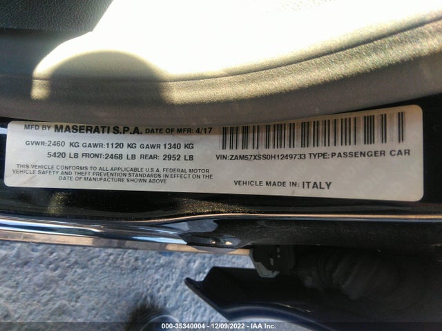 ZAM57XSS0H1249733 Maserati Ghibli