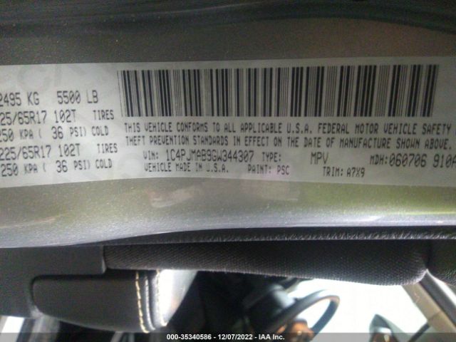 1C4PJMAB9GW344307 Jeep Cherokee Sport