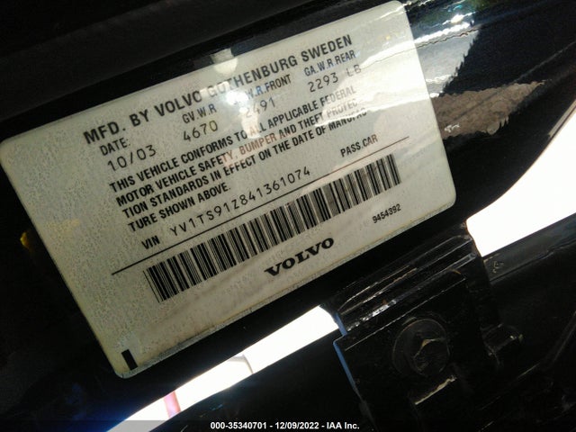 Volvo S80 2004 YV1TS91Z841361074 Image 10