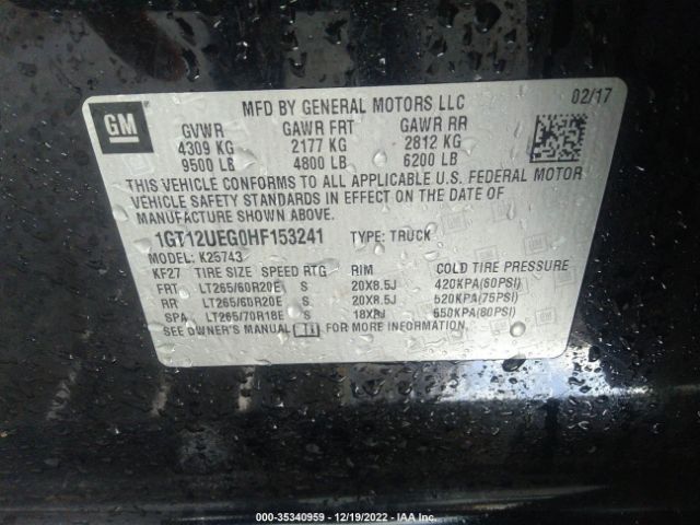1GT12UEG0HF153241 GMC Sierra 2500hd Denali