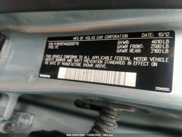 Volvo S60 T5 2013 YV1612FS4D2202713 Image 9