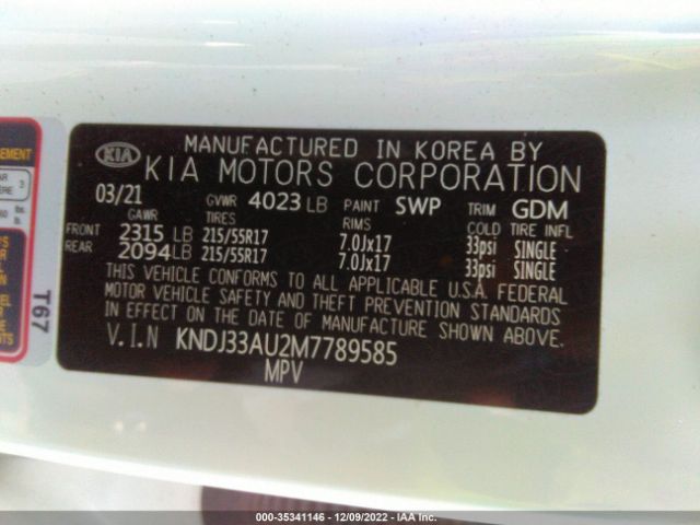 KNDJ33AU2M7789585 KIA SOUL EX