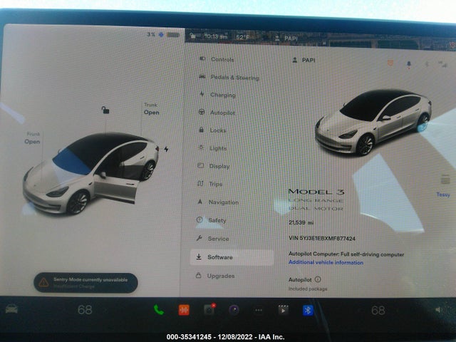 Tesla Model 3 Long Range 2021 5YJ3E1EBXMF877424 Image 7