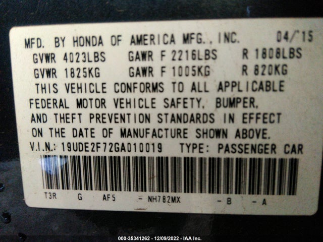 Acura Ilx W 2016 19UDE2F72GA010019 Image 10