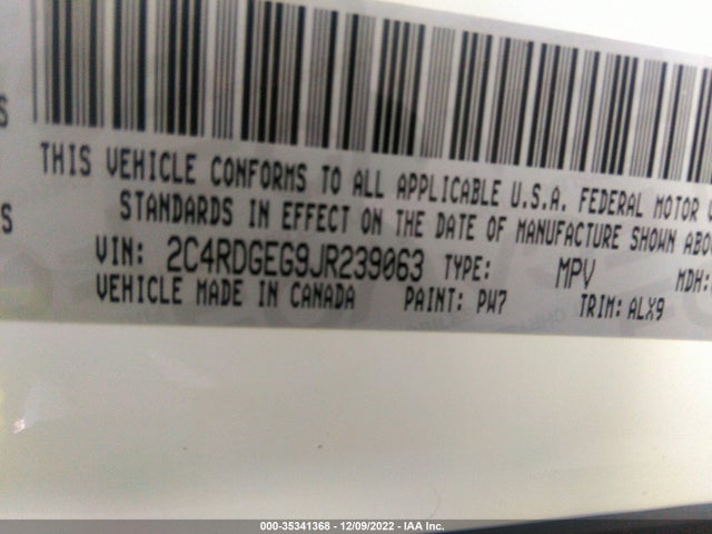 Dodge Grand Caravan Gt 2018 2C4RDGEG9JR239063 Image 10