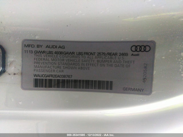2014 Audi S5, VIN: WAUCGAFR2EA038767