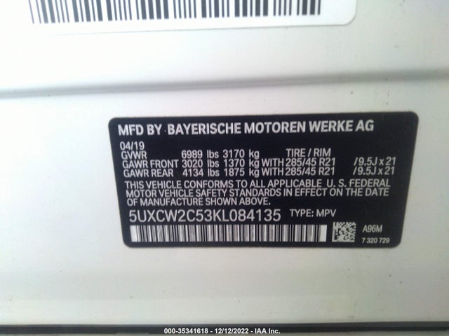 BMW X7 Xdrive40i 2019 5UXCW2C53KL084135 Image 9