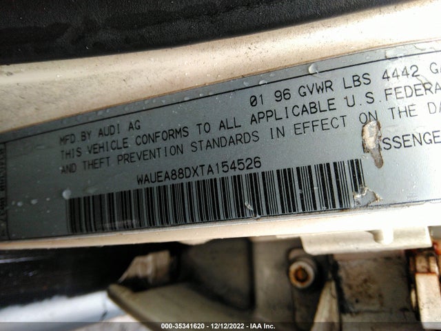 WAUEA88DXTA154526 Audi A4 Quattro