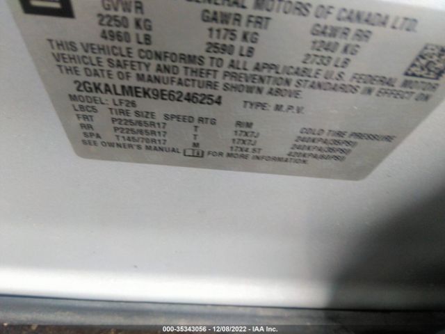 2GKALMEK9E6246254 GMC Terrain Sle