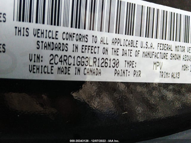 2020 Chrysler Pacifica, VIN: 2C4RC1GG3LR126130