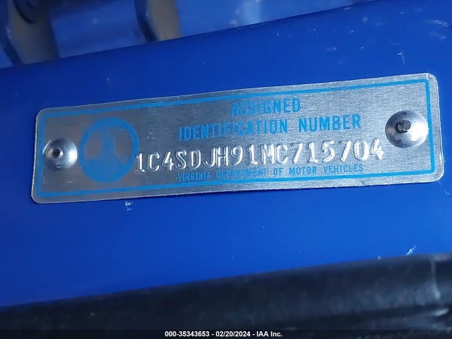 1C4SDJH91MC715704 Dodge Durango Srt Hellcat Awd