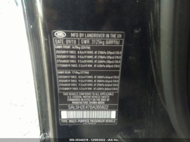 SALSH2E47BA265822 Land Rover Range Rover Sport Sc