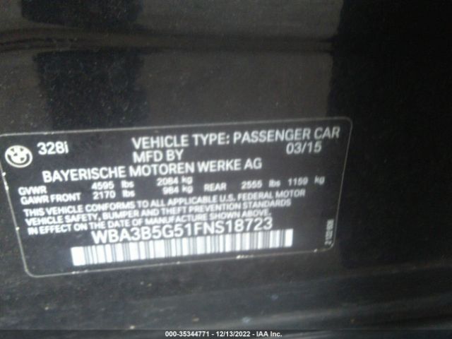 WBA3B5G51FNS18723 BMW 3 Series 328i Xdrive