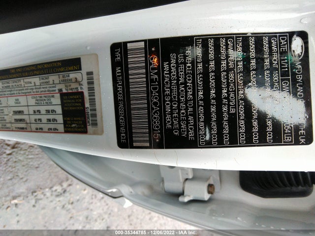 Land Rover Range Rover 2012 SALMF1D49CA368915 Image 9