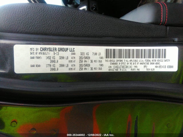 Dodge Durango R/t 2014 1C4SDJCT0EC301141 Image 9