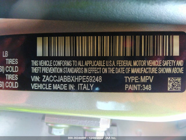 2017 Jeep Renegade, VIN: ZACCJABBXHPE59248