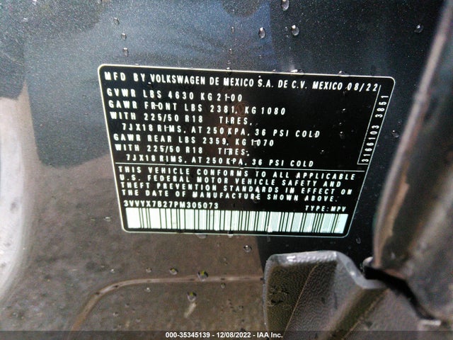 2023 Volkswagen Taos, VIN: 3VVYX7B27PM305073