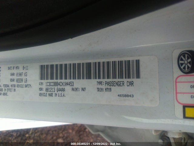 Chrysler 200 Touring 2012 1C3CCBBB4CN104453 Image 10