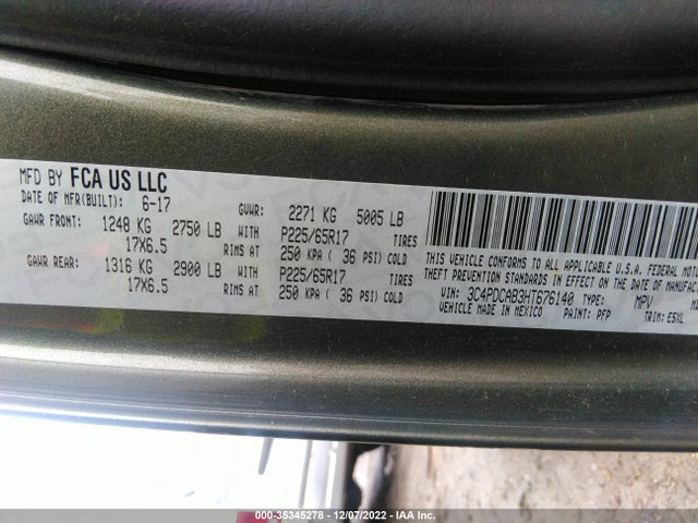 Dodge Journey 2017 3C4PDCAB3HT676140 Image 10