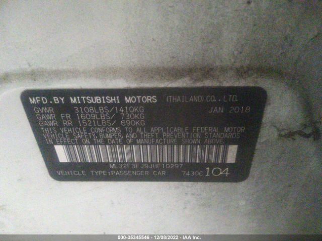 2018 MITSUBISHI MIRAGE G4 ML32F3FJ9JHF10297 Photo 8
