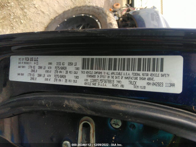 RAM 1500 Lone Star 2015 1C6RR7LM5FS678915 Image 10