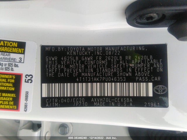 2023 Toyota Camry, VIN: 4T1T31AK7PU046353
