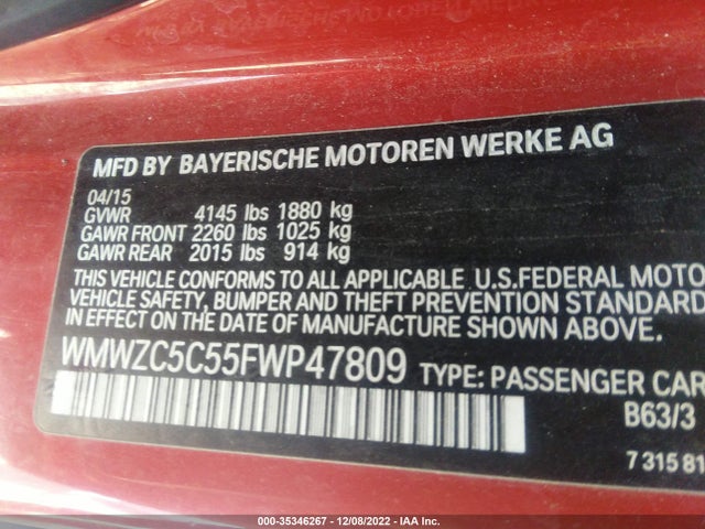 2015 Mini Countryman, VIN: WMWZC5C55FWP47809