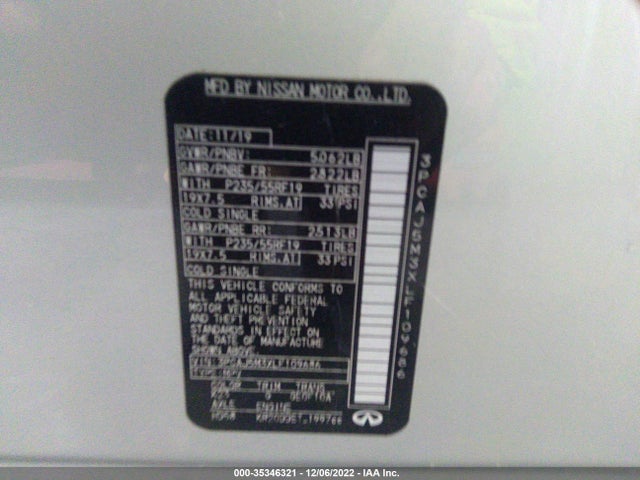 2020 Infiniti QX50, VIN: 3PCAJ5M3XLF109686