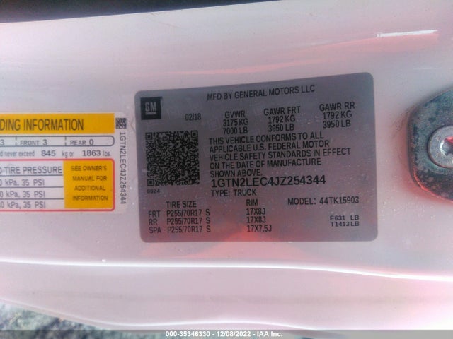 GMC SIERRA 1500 2018 1GTN2LEC4JZ254344 Image 10