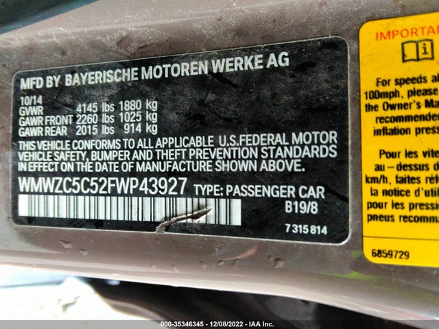 Mini COOPER COUNTRYMAN 2015 WMWZC5C52FWP43927 Image 9
