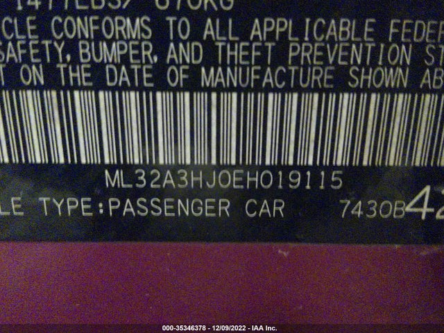 ML32A3HJ0EH019115 Mitsubishi MIRAGE DE