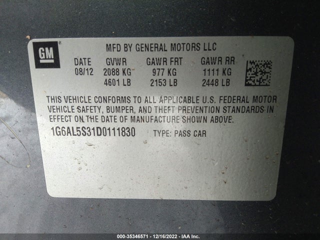 Cadillac Ats Premium 2013 1G6AL5S31D0111830 Image 10