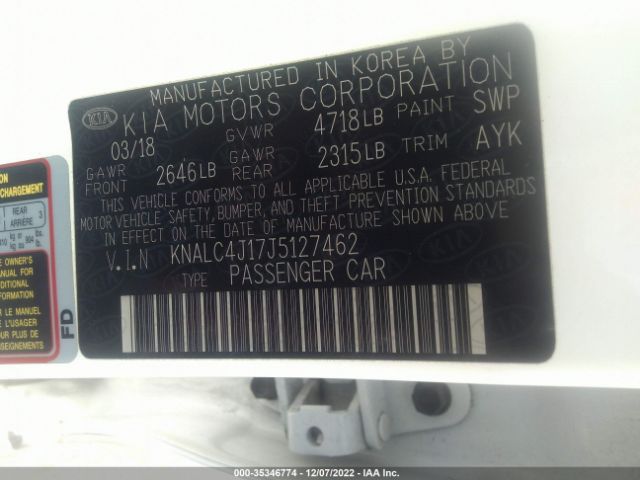 KNALC4J17J5127462 KIA Cadenza Premium