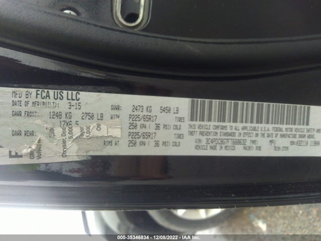 Dodge Journey Sxt 2015 3C4PDCBG7FT668632 Image 9