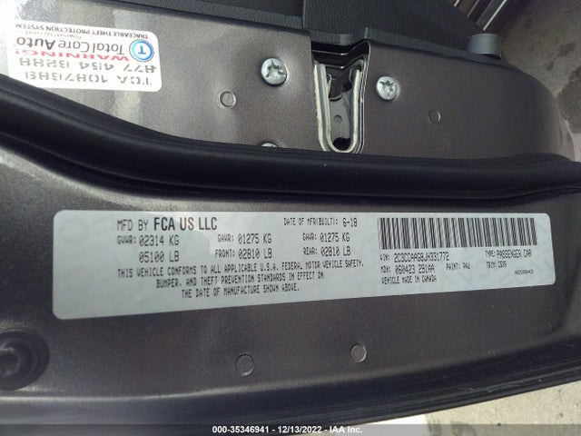 2C3CCAAG8JH331772 Chrysler 300 Touring